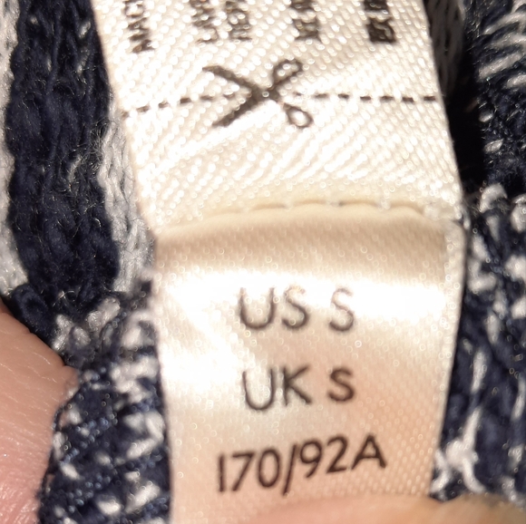 FREE PEOPLE Oversized Striped Long Pullover Top Lightweight Sweater Navy White S - Picture 6 of 12